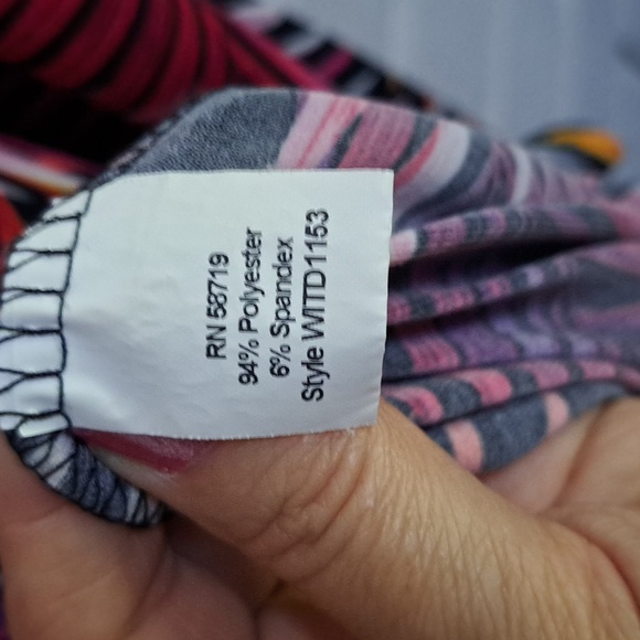 Notations Multicolor Vibrant Tropical Sleeveless Maxi Dress. Size 3X - Picture 9 of 9